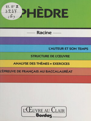 cover image of Phèdre, Racine